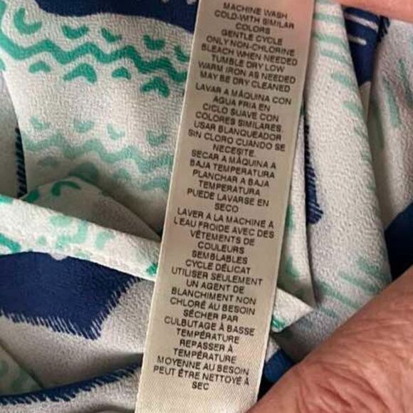 CHICO'S Women's Button-down Top  Chiffon Blouse, 3/4 Sleeve size 3 - Picture 9 of 10